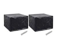 vidaXL Fundas de muebles de jardín 2 uds 8 ojales 122x112x98 cm