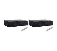 vidaXL Fundas de muebles de jardín 2 uds 8 ojales 218x77x55 cm
