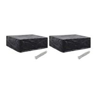 vidaXL Fundas de muebles de jardín 2 uds 8 ojales 250x210x90 cm