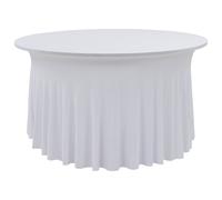 vidaXL Fundas elásticas para mesa 2 uds con falda 120x74 cm blanco