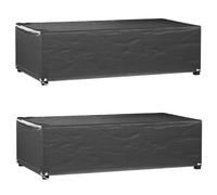 vidaXL Fundas muebles de jardín 2 uds 8 ojales rectangular 125x70x35cm
