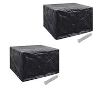 vidaXL Fundas muebles de jardín 2 uds en dimensiones 205x205x90 cm/240x240x55 cm/250x250x90 cm y más | almacenamiento funcional diseño moderno para baño dormitorio sala