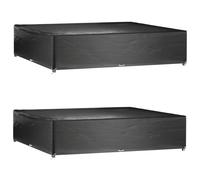 vidaXL Fundas muebles de jardín 2 uds en dimensiones 205x205x90 cm/240x240x55 cm/250x250x90 cm y más | almacenamiento funcional diseño moderno para baño dormitorio sala