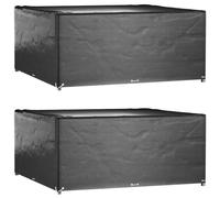 vidaXL Fundas muebles de jardín 2 uds en dimensiones 205x205x90 cm/240x240x55 cm/250x250x90 cm y más | almacenamiento funcional diseño moderno para baño dormitorio sala