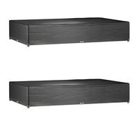 vidaXL Fundas muebles jardín 2 uds 16 ojales rectangular 325x205x60 cm