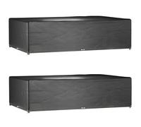 vidaXL Fundas muebles jardín 2 uds 16 ojales rectangular 325x205x90 cm
