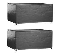 vidaXL Fundas muebles jardín 2 uds 8 ojales rectangular 160x120x75 cm