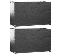 vidaXL Fundas muebles jardín 2 uds 8 ojales rectangular 170x94x70 cm