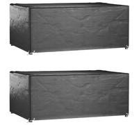 vidaXL Fundas muebles jardín 2 uds 8 ojales rectangular 180x122x75 cm