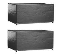 vidaXL Fundas muebles jardín 2 uds 8 ojales rectangular 180x135x80 cm