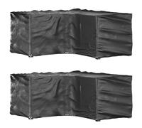 vidaXL Fundas muebles jardín forma de L 2 uds en dimensiones 215x215x70 cm/210x260x80 cm/250x250x70 cm y más | almacenamiento funcional diseño moderno para baño dormitorio sala