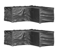 vidaXL Fundas muebles jardín forma de L 2 uds en dimensiones 215x215x70 cm/210x260x80 cm/250x250x70 cm y más | almacenamiento funcional diseño moderno para baño dormitorio sala