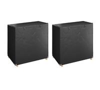 vidaXL Fundas para banco balancín 2 uds 8 ojales PE 125x90x135/165cm