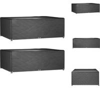 vidaXL Fundas para muebles de jardín, 2 unidades, 12 ojales, 270x180x90 cm, rectangulares - Fundas protectoras para muebles de jardín