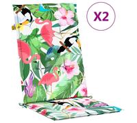 vidaXL: Fundas para sillas de jardín, para respaldo alto, 2 unidades, multicolores, 120x50x3 cm