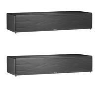vidaXL Fundas para tumbonas 2 uds 12 ojales polietileno 205x75x40 cm