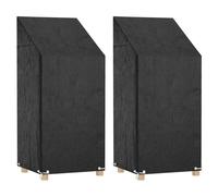 vidaXL Fundas sillas jardín 2 uds 8 ojales polietileno 65x65x110/150cm