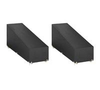 vidaXL Fundas tumbonas 2 uds 12 ojales polietileno 200x65x35/60 cm