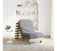 Futón Sofá Cama Con Colchón Madera Impregnada Pino 70x206x11 Cm Vidaxl