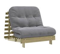 vidaXL Futón sofá cama japonés con colchón madera impregnada de pino 90x206x11 cm