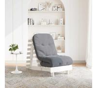 vidaXL Futón sofá cama con colchón madera maciza 60x206x11 cm en color Blanco/Douglas natural/Marrón cera y más