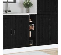 vidaXL Gabinete Base de Cocina Roble negro 20 x 44,5 x 81,5 cm