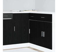 vidaXL Gabinete Base de Esquina de Cocina Roble negro