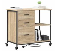 vidaXL Gabinete con Estación de Carga 76 x 41 x 72 cm Roble Sonoma