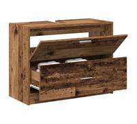 vidaXL Gabinete de Baño con cajón Madera Vieja 78 x 37 x 59 cm, Mueble de baño, solución Moderna para Guardar, Duradera Madera, diseño Vertical contemporáneo