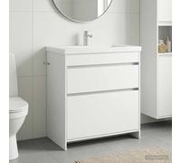 vidaXL Gabinete de baño debajo del lavabo Blanco 78,5 x 37,5 x 81 cm