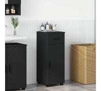 vidaXL Gabinete de Baño Negro 30 x 35 x 80 cm