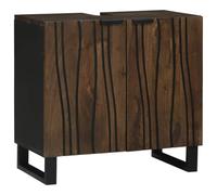 vidaXL Gabinete de Lavabo para Baño con Estante Nogal 62 x 33 x 58 cm, Mueble de Baño, Diseño Rectangular, Solución Duradera, Organizador Compacto, Madera Engineered Moderno