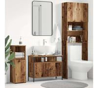 vidaXL Gabinete de lavabo para baño Madera vieja 80 x 30 x 60 cm