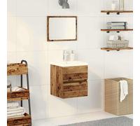 vidaXL Gabinete de Lavabo para Baño Roble Negro 41 x 39 x 62 cm