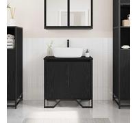 vidaXL Gabinete de Lavabo para Baño Roble Negro 60 x 35 x 60 cm