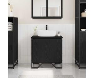 vidaXL Gabinete de Lavabo para Baño Roble Negro 60 x 35 x 60 cm
