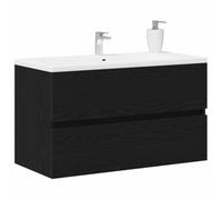 vidaXL Gabinete de Lavabo para Baño Roble Negro 80 x 38,5 x 45 cm