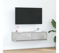 vidaXL Gabinete de TV con cajón Gris hormigón 100 x 31 x 25,5 cm moderno montado