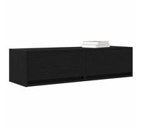 vidaXL Gabinete de TV con cajón Roble Negro Mueble TV moderno 100×31×25,5 cm