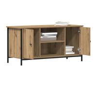 vidaXL Gabinete de TV 100 x 40 x 50 cm Roble Artisan | Hay espacio de sobra para tus gadgets, Un look moderno que queda bien en cualquier sala de estar,