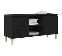 vidaXL Gabinete de TV 102 x 35 x 50 cm Roble Negro | El acabado en roble negro le queda perfecto a cualquier decoración,