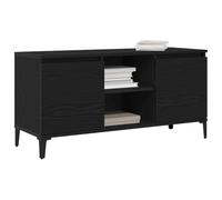 vidaXL Gabinete de TV Roble Negro 102 x 35 x 50 cm — Armario moderno para sala, consola elegante