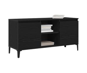 vidaXL Gabinete de TV 102 x 35 x 50 cm Roble Negro | Mucho espacio para tus cosas, Un look minimalista que queda genial en cualquier cuarto,