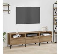 vidaXL Mueble TV con cajón Roble artesanal 150 x 30 x 45 cm – rústico, amplio almacenamiento