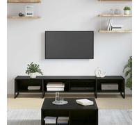vidaXL Gabinete de TV 170.5 x 36 x 30.5 cm Roble Negro