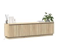 vidaXL Gabinete de TV 180 x 38 x 49 cm Roble Sonoma | Las luces en tira dan un toque genial, Mucho espacio para todas tus cosas, Se ven bien y sin soportes a la vista