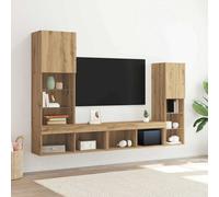 vidaXL Gabinete de TV 4 uds. Roble artisan Madera de ingeniería