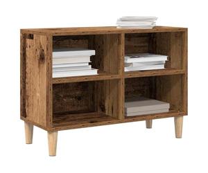 vidaXL Gabinete de TV 69,5 x 30 x 50 cm Madera Vieja | Este soporte tiene cuatro compartimentos grandes, ideales para DVDs, juegos y otras cosas Con compartimentos organizados,