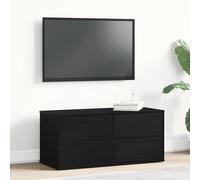vidaXL Gabinete de TV 80 x 34 x 36 cm Roble Negro Madera de ingeniería