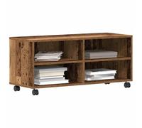vidaXL Gabinete TV 90 x 35 x 40,5 cm Marrón – Madera contrachapada y de ingeniería, Moderno